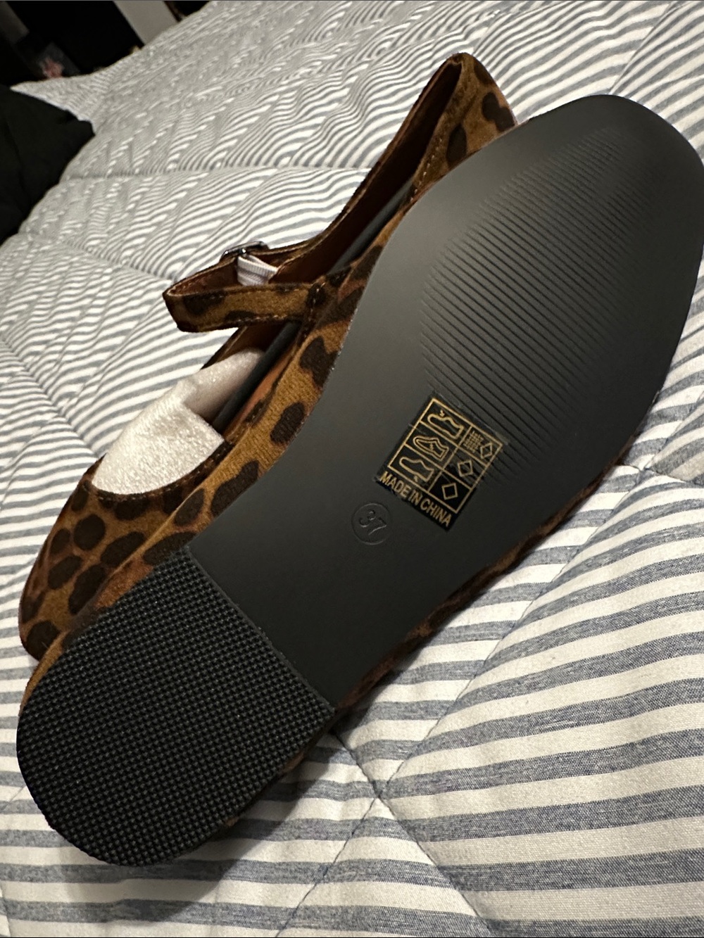 Cider Leopard Print Mary Jane Flats in Brown - Picture 3 of 4